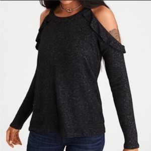 Soft & Sexy Plush cold shoulder top